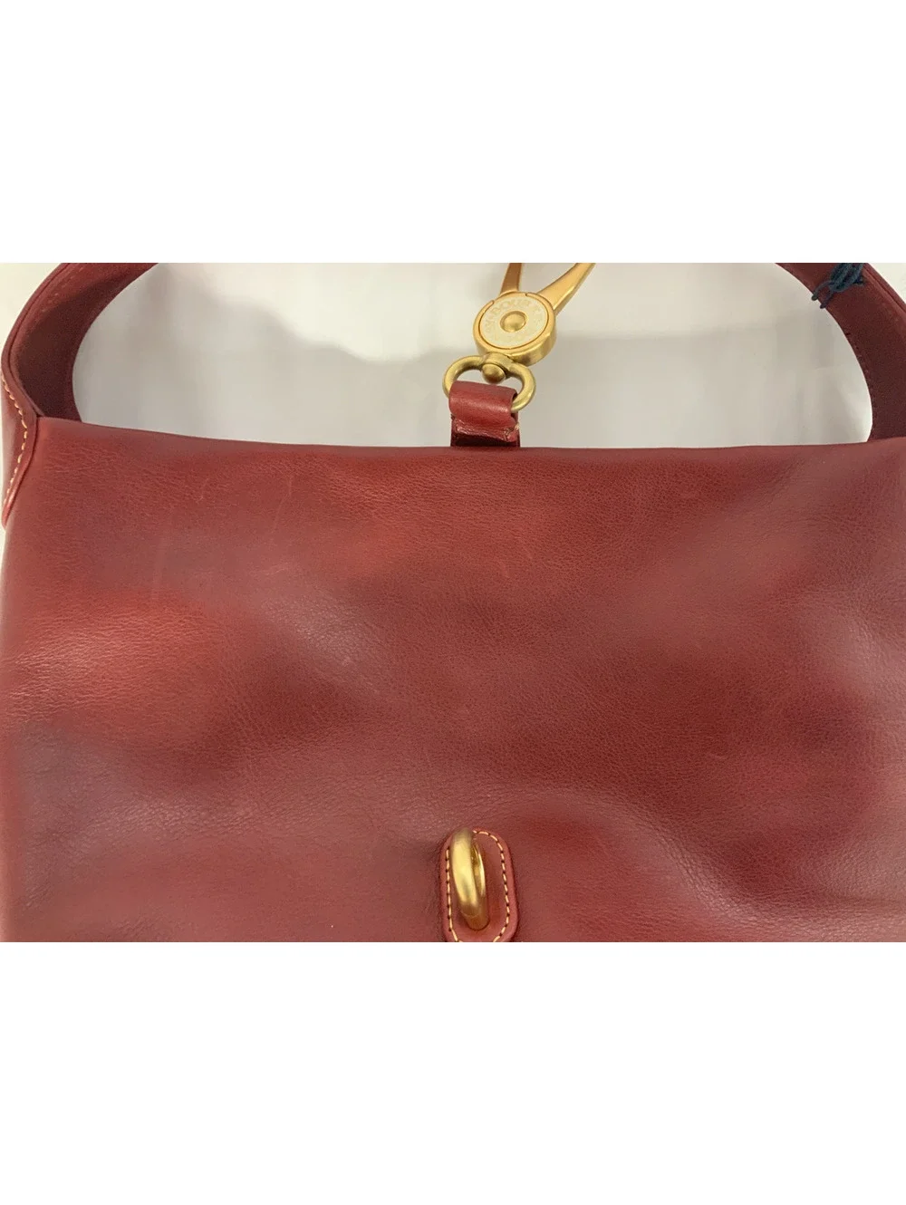 DOONEY AND BOURKE FLORENTINE LEATHER LOGO LOCK HOBO-READ DESCRIPTION